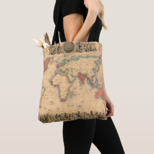 Tote Bag Carte du monde montrant l'Empire Britannique