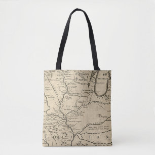 Tote Bag Carte historique de l'Illinois de 1718
