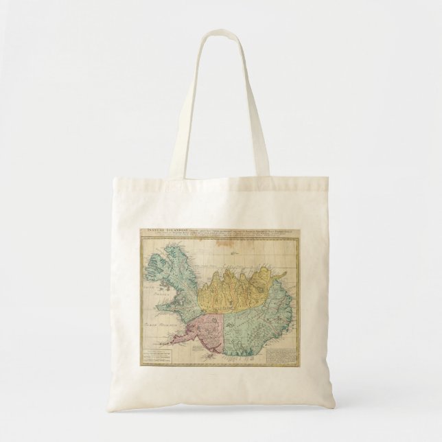 Tote Bag Carte - Islande (Devant)