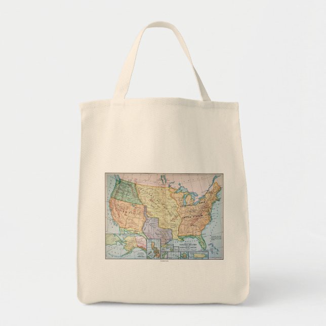 Tote Bag Carte : Les USA Expansion, 1905 (Devant)