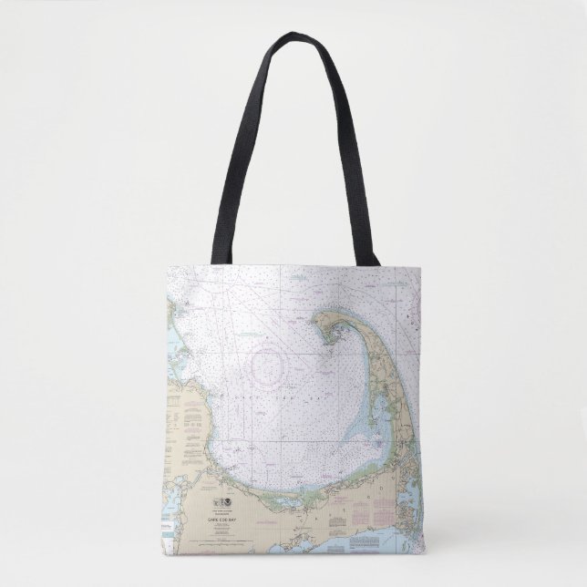 Tote Bag Carte marine de Cape Cod Bay 13246 (Devant)