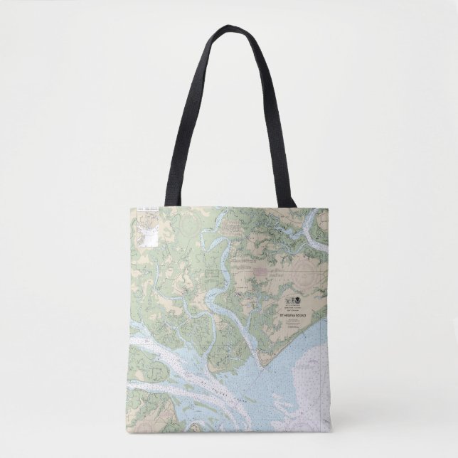 Tote Bag Carte marine du détroit de Sainte-Hélène 11517 (Devant)