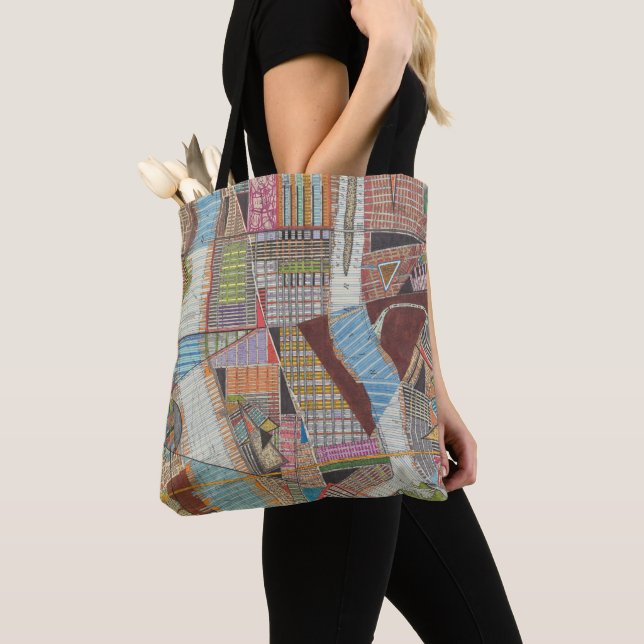 Tote Bag Carte moderne de New York II (De près)