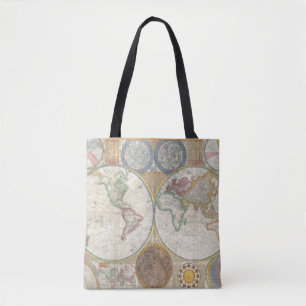 TOTE BAG CARTE MONDIALE VINTAGE