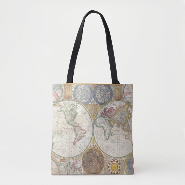 TOTE BAG CARTE MONDIALE VINTAGE (Devant)