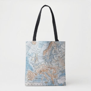 Tote Bag Carte physique de l'Europe (1916)