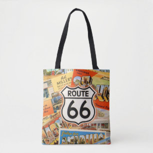 Tote Bag Carte postale colorée de la route 66