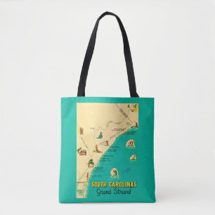 Tote Bag Carte postale de Grand Strand en Caroline du Sud