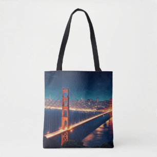 Tote Bag Carte postale San Francisco Golden Gate Bridge