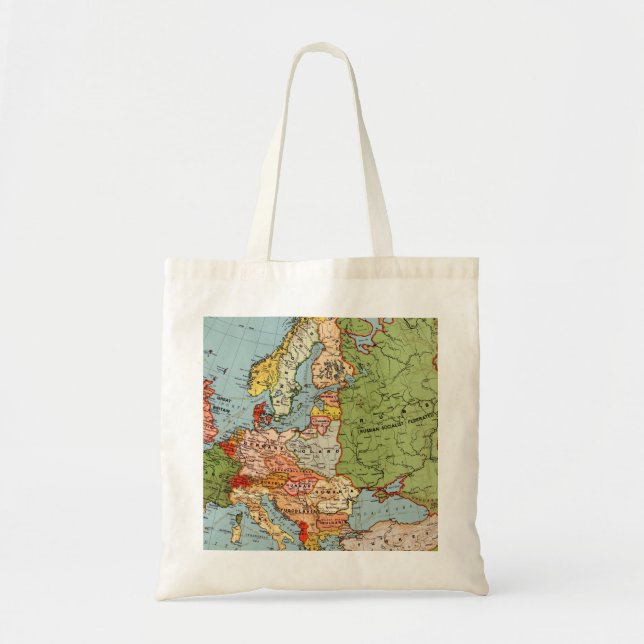 Tote Bag Carte standard de l'Europe de Bacon du 20e siècle  (Devant)