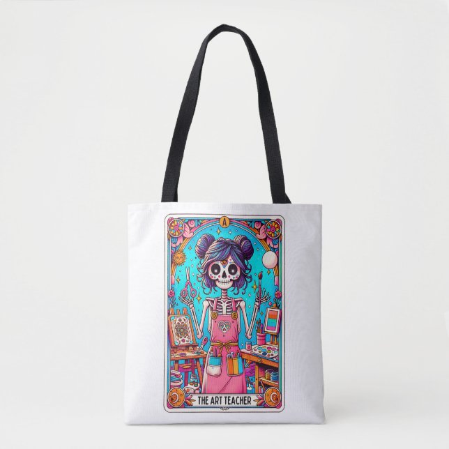 Tote Bag Carte Tarot de professeur d'art (Devant)