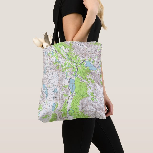 Tote Bag Carte topographique (De près)