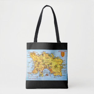 Tote Bag Carte vintage de Jersey