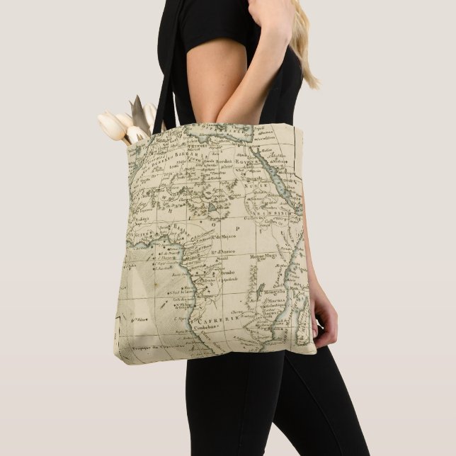 Tote Bag Carte vintage de l'Afrique (De près)