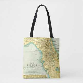 Tote Bag Carte vintage de l'État de Floride