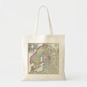 Tote Bag Carte vintage de Scandinavie