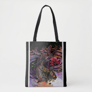 Tote Bag Cartes de mémoire Vibes d'automne Koi Skeleton Réf