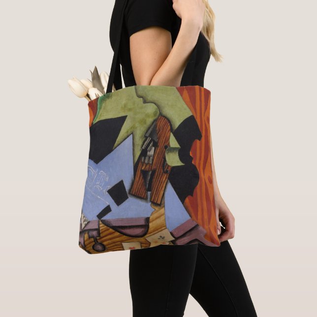 Tote Bag Cartes de violon et de jeu sur un Tableau (De près)