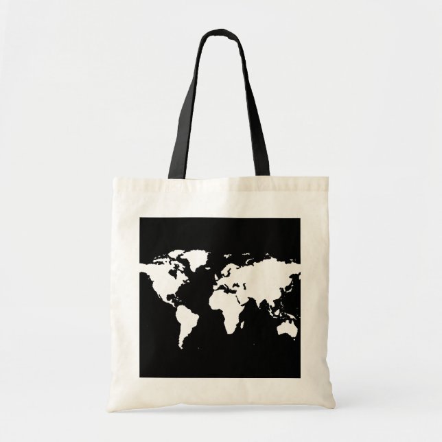Tote Bag cartes du monde ~ couleur personnalisable (Devant)
