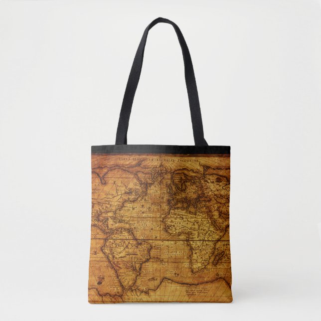 Tote Bag Cartes vintage et Antique Motif (Devant)