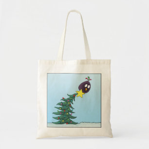 Tote Bag Cartographie Oiseau Noël étoile Arbre de Noël