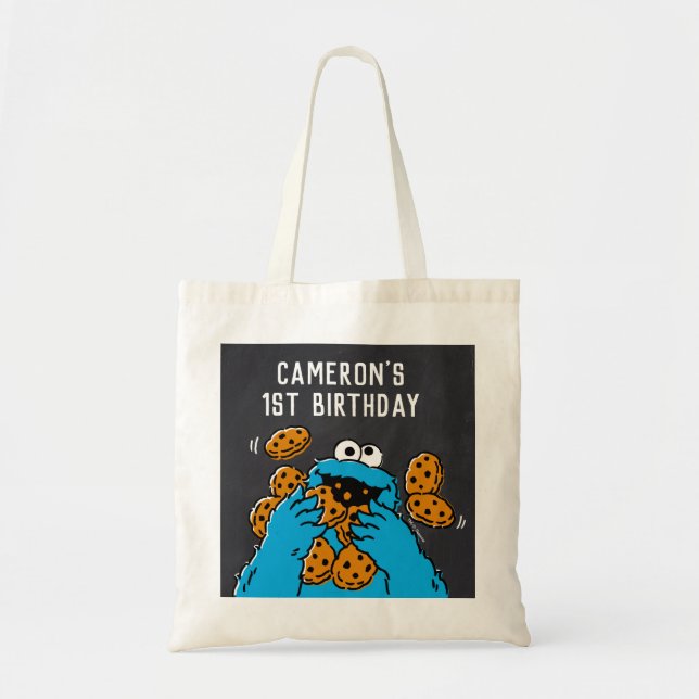 Tote Bag Carton d'Anniversaire du Monstre-Cookies (Devant)