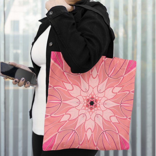 Tote Bag Carton Mandala Flower Pink (Créateur téléchargé)