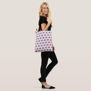 Tote Bag Carton mignon souriant Kawaii Cerises