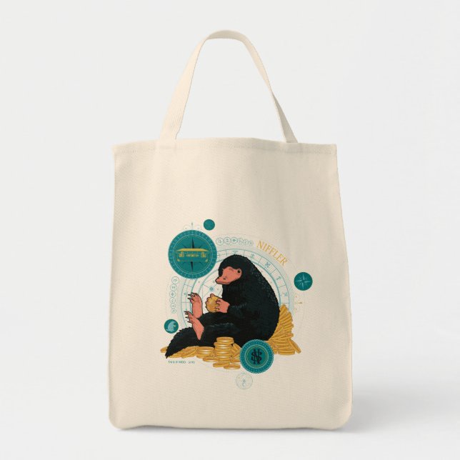 Tote Bag Carton NIFFLER™ Avec Pièces D'Or (Devant)
