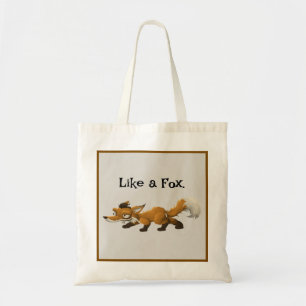 Tote Bag Cartoon Clever Fox - "Like a Fox" Design