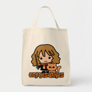 Tote Bag Cartoon Hermione and Crookshanks
