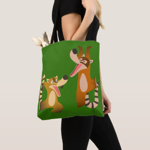 Tote Bag Cartoon joyeux Cute Coatimundis