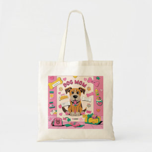 Tote Bag Cartoon Puppy chien maman dans la chambre rose