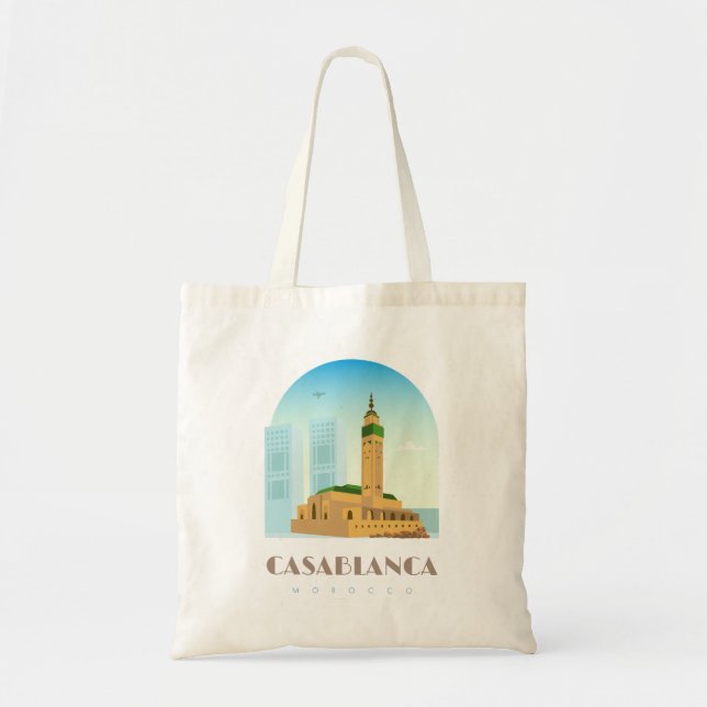 Tote Bag Casablanca city morocco Skyline (Devant)