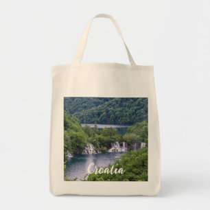 Tote Bag Cascade cascade avec forêt verte en Croatie