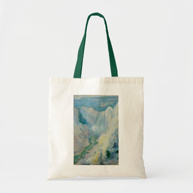 Tote Bag Cascade dans Yellowstone par Twachtman, Art ancien (Devant)