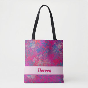 Tote Bag Cascade de couleur rose et bleu moderne