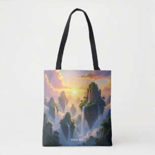 Tote Bag Cascades des îles du coucher de soleil Imaginaire