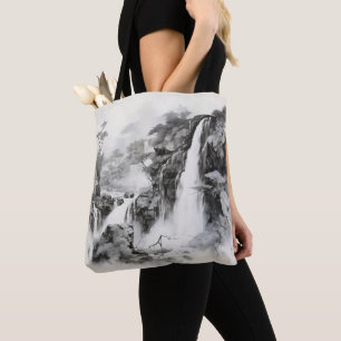 Tote Bag Cascades Peinture à l'encre