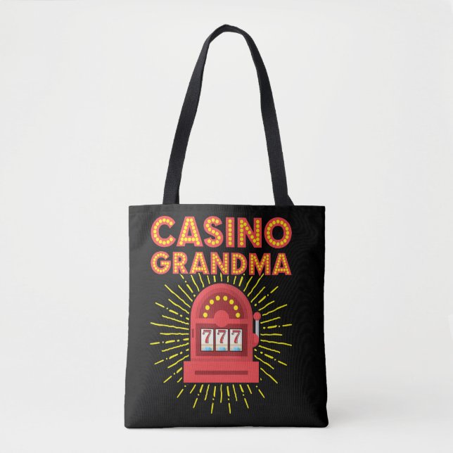 Tote Bag Casino Grand-mère Gambling Granny (Devant)