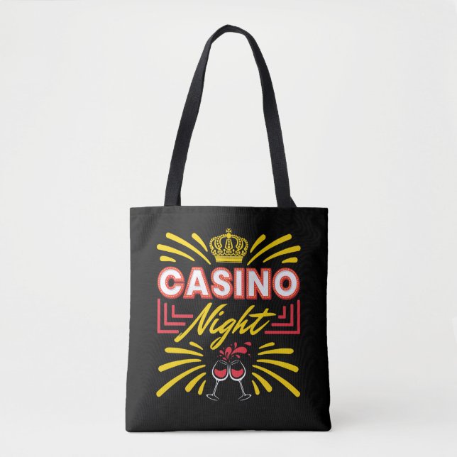 Tote Bag Casino Night Gambling (Devant)