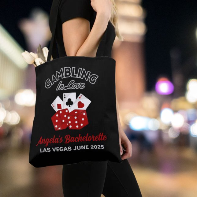 Tote Bag Casino personnalisé Las Vegas Bachelorette Party (Personalized Casino Las Vegas Bachelorette Party Tote Bag)
