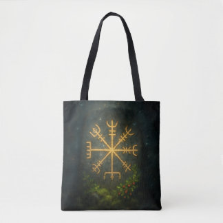 Tote Bag Casque d'Awe Aegishjalmur Symbole Protecteur Noroi