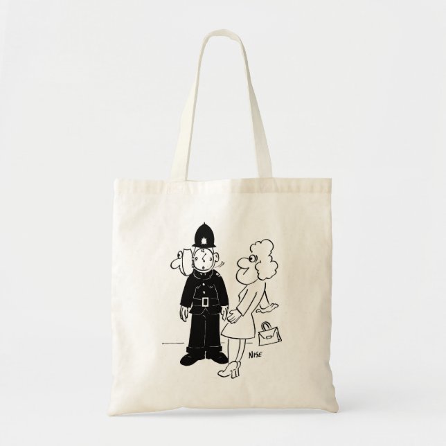 Tote Bag Casque de l'horloge du policier (Devant)