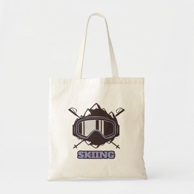 Tote Bag Casque de ski cool  (Devant)
