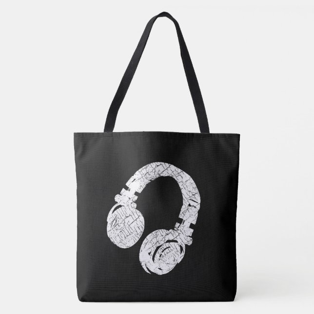 Tote Bag casque dj (Devant)