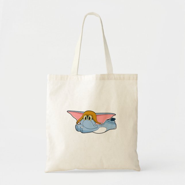 Tote Bag Casquette pilote éléphant (Devant)