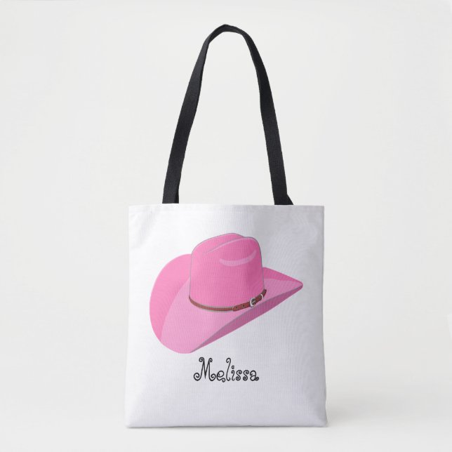 Tote Bag Casquette princesse cowgirl rose (Devant)