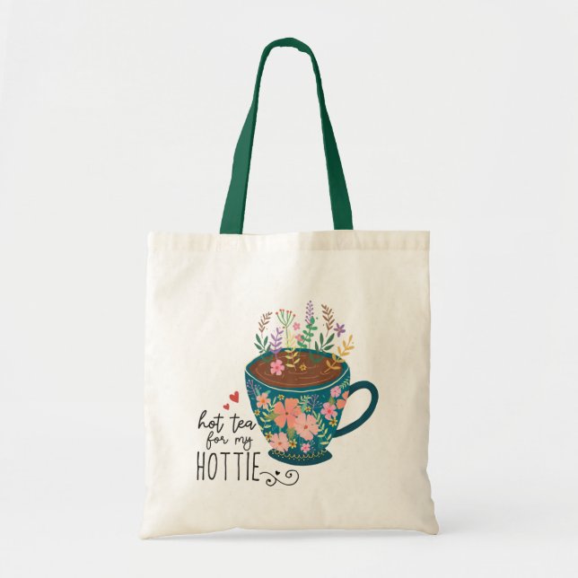 Tote Bag Casse Florale de thé Vintage (Devant)