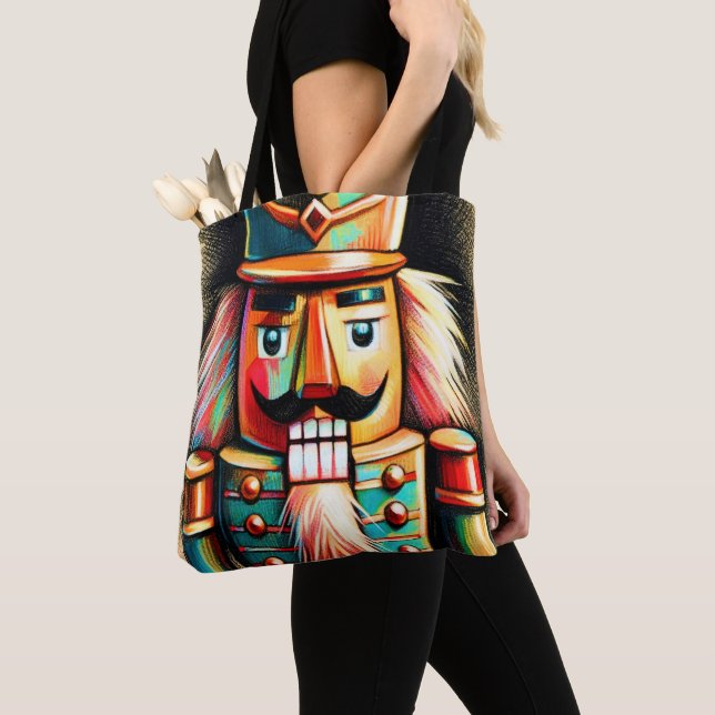 Tote Bag Casse-noisettes de Noël illustrée par Chalk (De près)